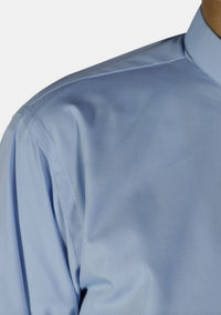Chemise eClergy bleu clair à col rabattu