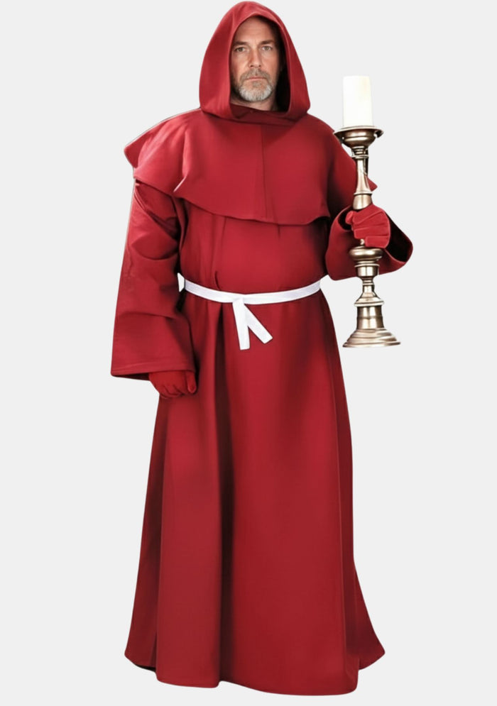 Robe de moine rouge médiévale