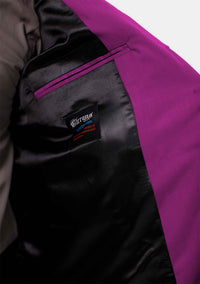 Gilet long pour homme, rouge et violet