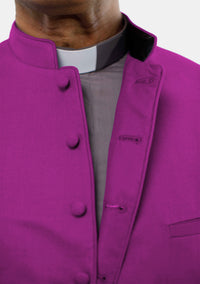 Gilet long pour homme, rouge et violet