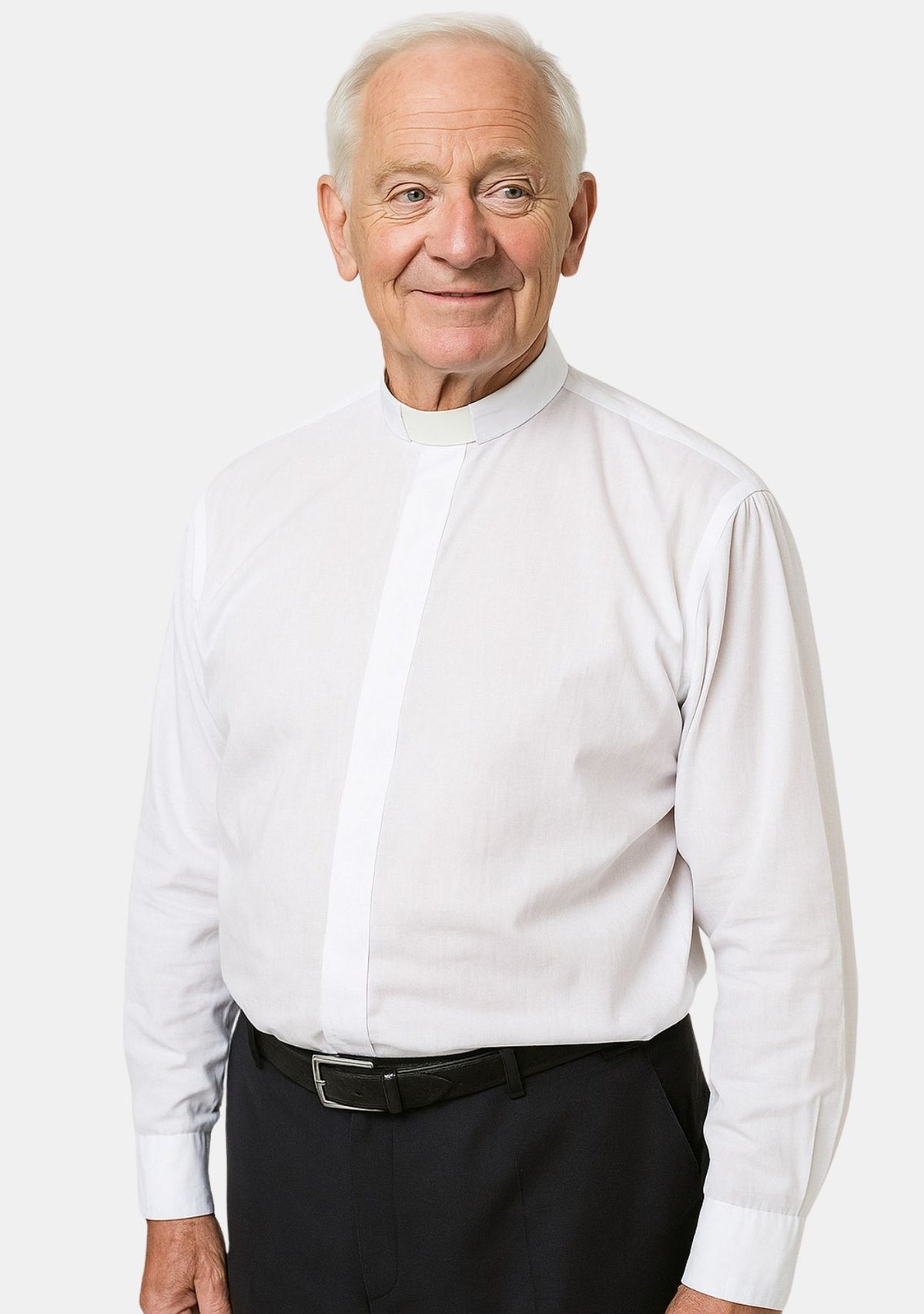 Chemise blanche pour homme, clergé