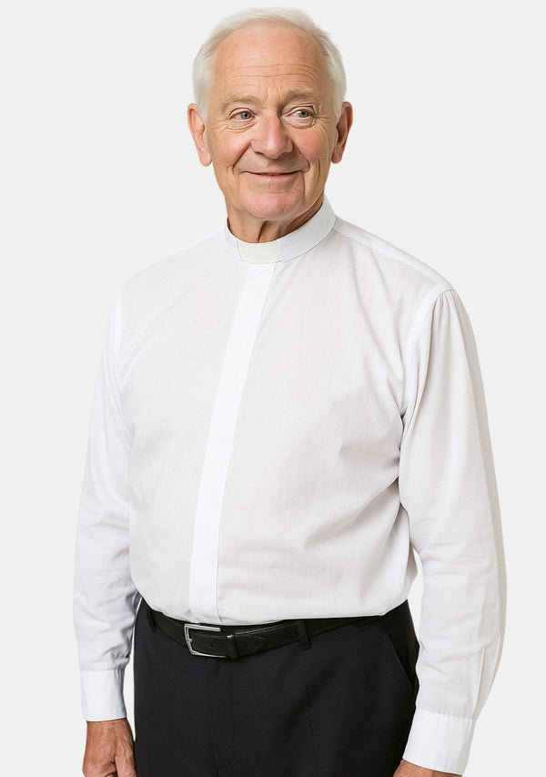 Chemise blanche pour homme, clergé