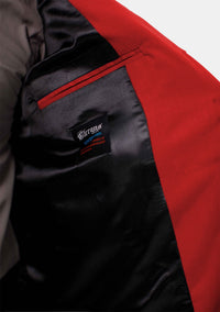 Gilet long rouge pour homme, style clergé