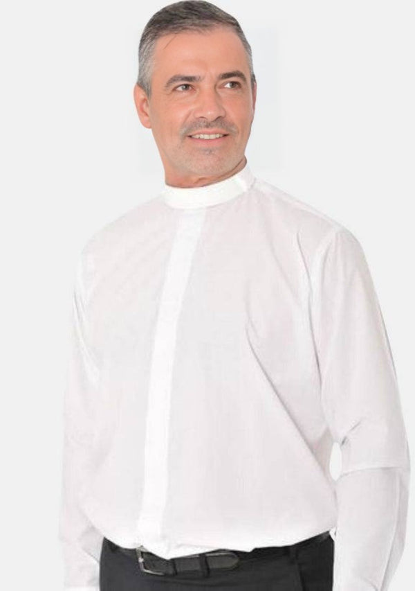 Chemise blanche pour homme, clergé