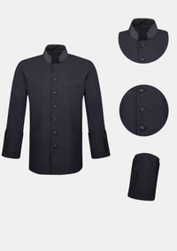 Veste noire du clergé avec bénédiction d'Isaac