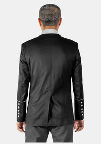 Veste de clergé noire et argentée Aaron
