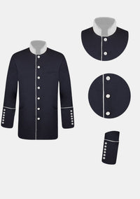 Veste de clergé noire et argentée Aaron