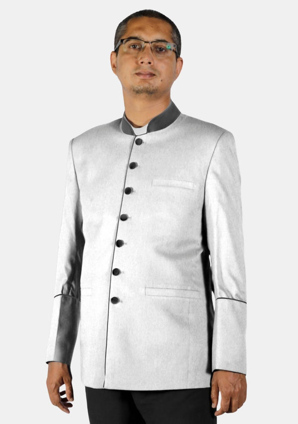 Veste de prédication blanche et noire pour le clergé