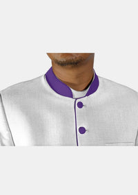 Veste de ministre Abraham Legacy blanche pour homme