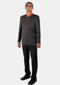 Veste noire du clergé avec bénédiction d'Isaac
