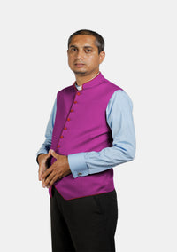 Gilet clérical rouge violet Messiah
