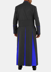 Robe noire Miquel avec eClergys bleu roi