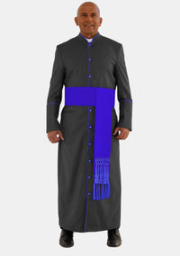 Robe noire Miquel avec eClergys bleu roi