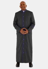 Robe noire Miquel avec eClergys bleu roi