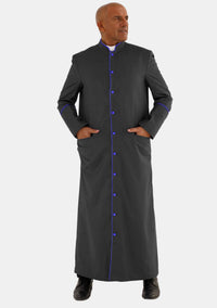 Robe noire Miquel avec eClergys bleu roi