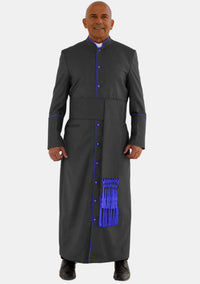 Robe noire Miquel avec eClergys bleu roi