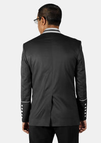 Veste de ministre noire à boutons modernes