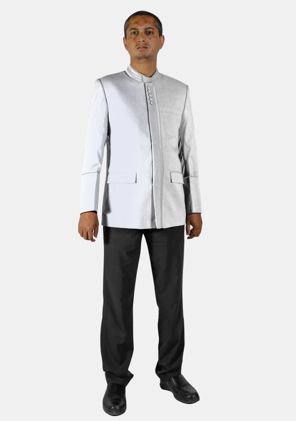 Veste de bureau blanche à boutons modernes