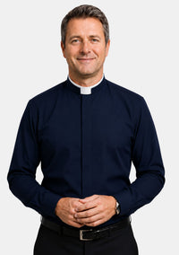 Chemise bleu marine du clergé électronique
