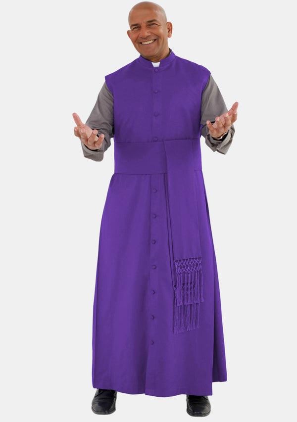 Robe de clergé sans manches Obed, style romain violet