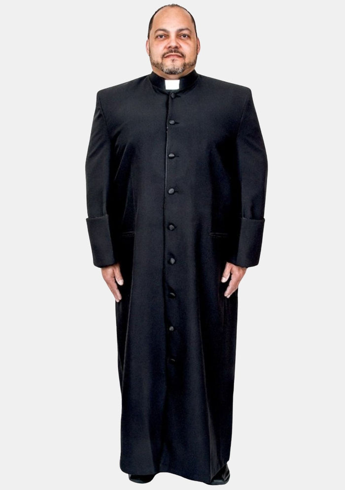 Robe de clergé noire grande taille grandiose