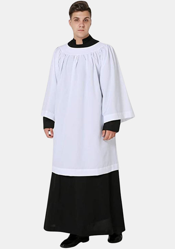 Surplis à col rond pour prêtre