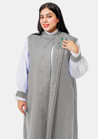Ensemble Chimère et Rochet gris à 3 bandes pour femme