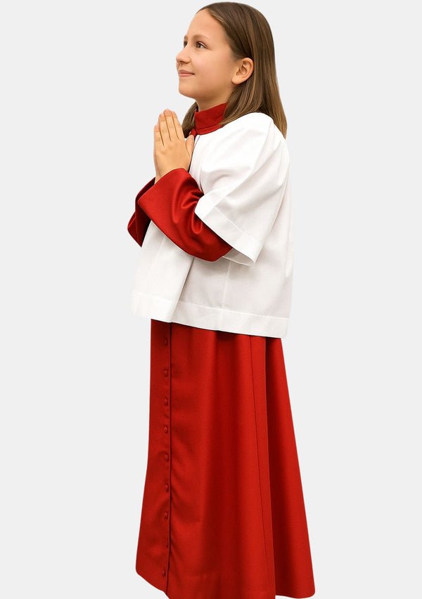 Soutane d'assistant d'autel rouge