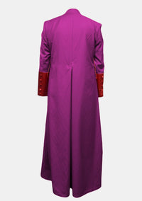 Soutane rouge et violette pour homme, style clergé romain