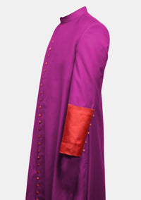 Soutane rouge et violette pour homme, style clergé romain
