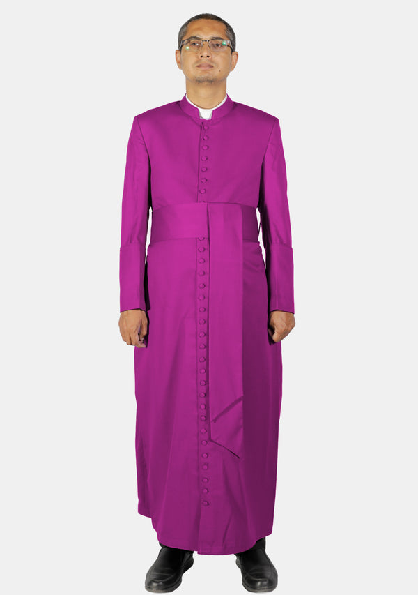 Soutane du clergé pour hommes, rouge et violet, respectueuse