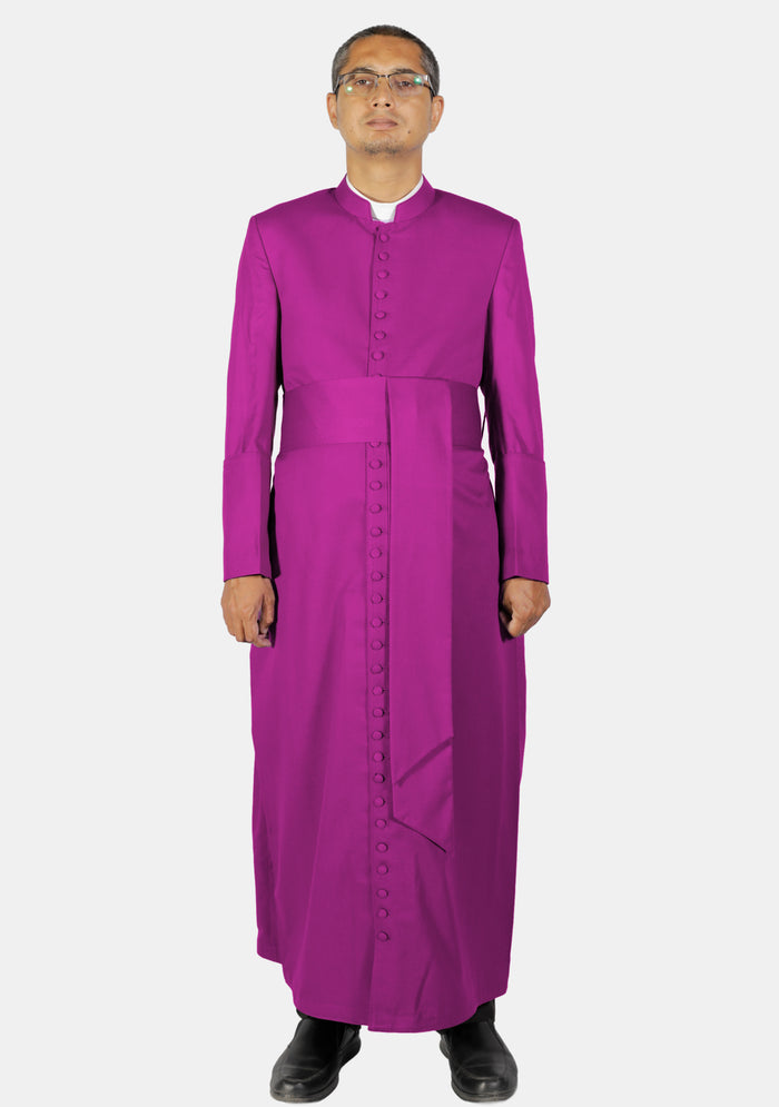 Soutane du clergé pour hommes, rouge et violet, respectueuse