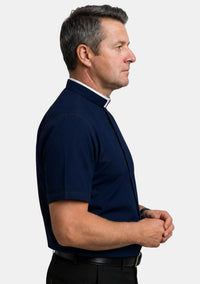 Chemise bleu marine du clergé électronique