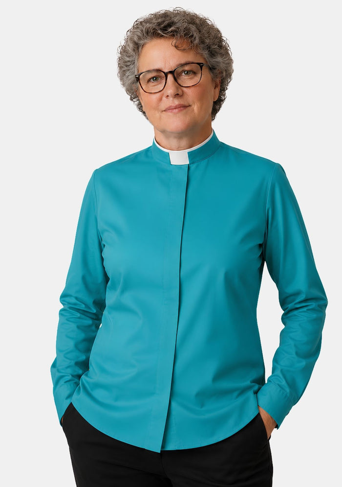 Chemise à col tab pour femme