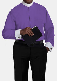 Chemises violettes à col complet pour eClergy