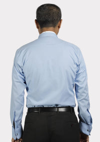 Chemise eClergy bleu clair à col romain