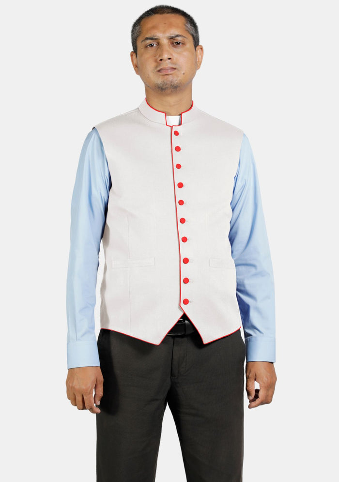 Gilet blanc clérical des rites sacrés