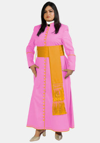 Soutane rose et or pour femme