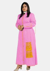 Soutane rose et or pour femme