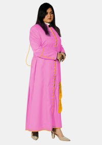 Soutane rose et or pour femme