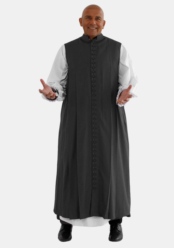 Seraph 33 boutons noir Clergy Chimere pour homme