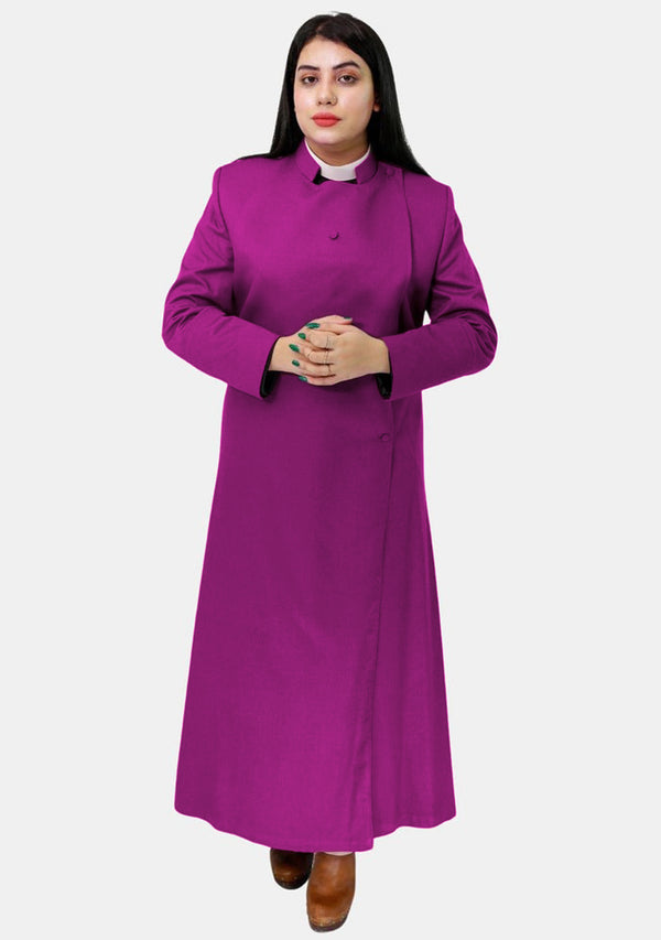 Soutane anglicane rouge pourpre pour femme