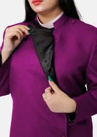Soutane anglicane rouge pourpre pour femme