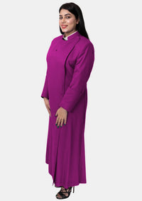Soutane anglicane rouge pourpre pour femme