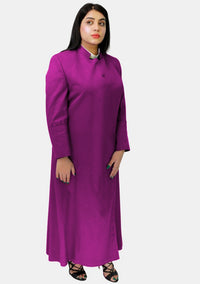 Soutane anglicane rouge pourpre pour femme
