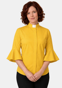 Shelomith Ruffle Sleeve Clergy Shirts for Women