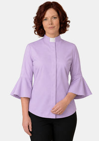 Shelomith Ruffle Sleeve Clergy Shirts for Women