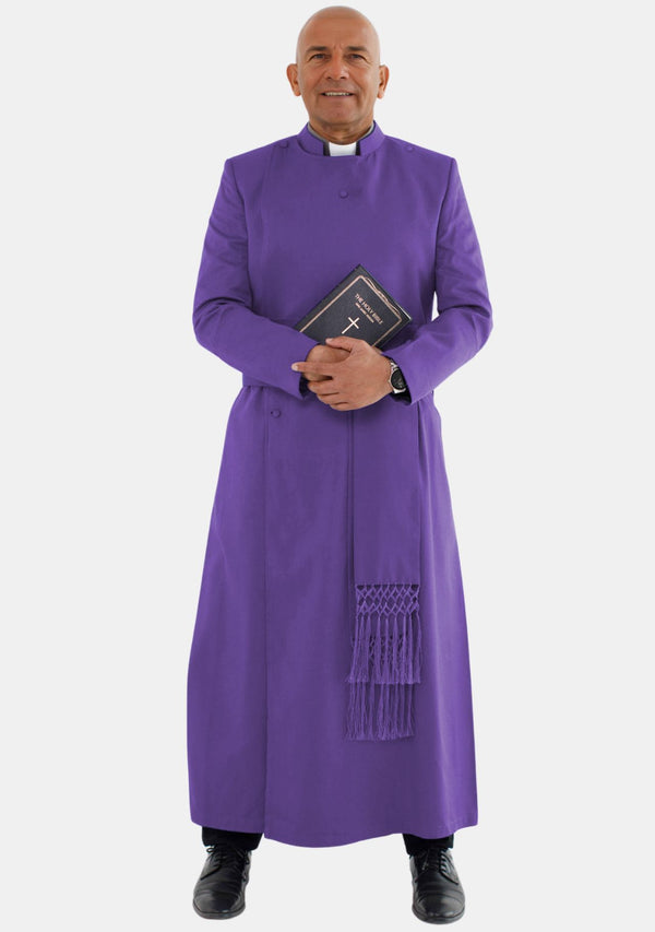 Soutane anglicane violette Shiloh Roman pour homme