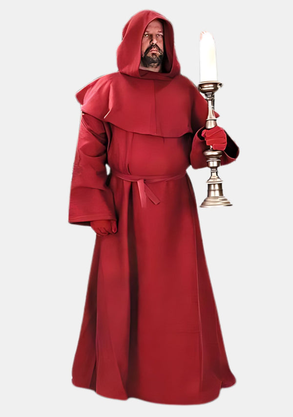 Robe de moine rouge médiévale