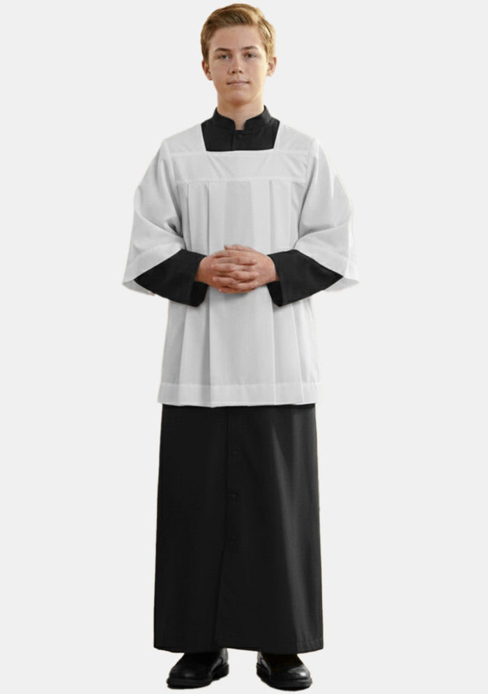Surplis d'assistant d'autel à col carré
